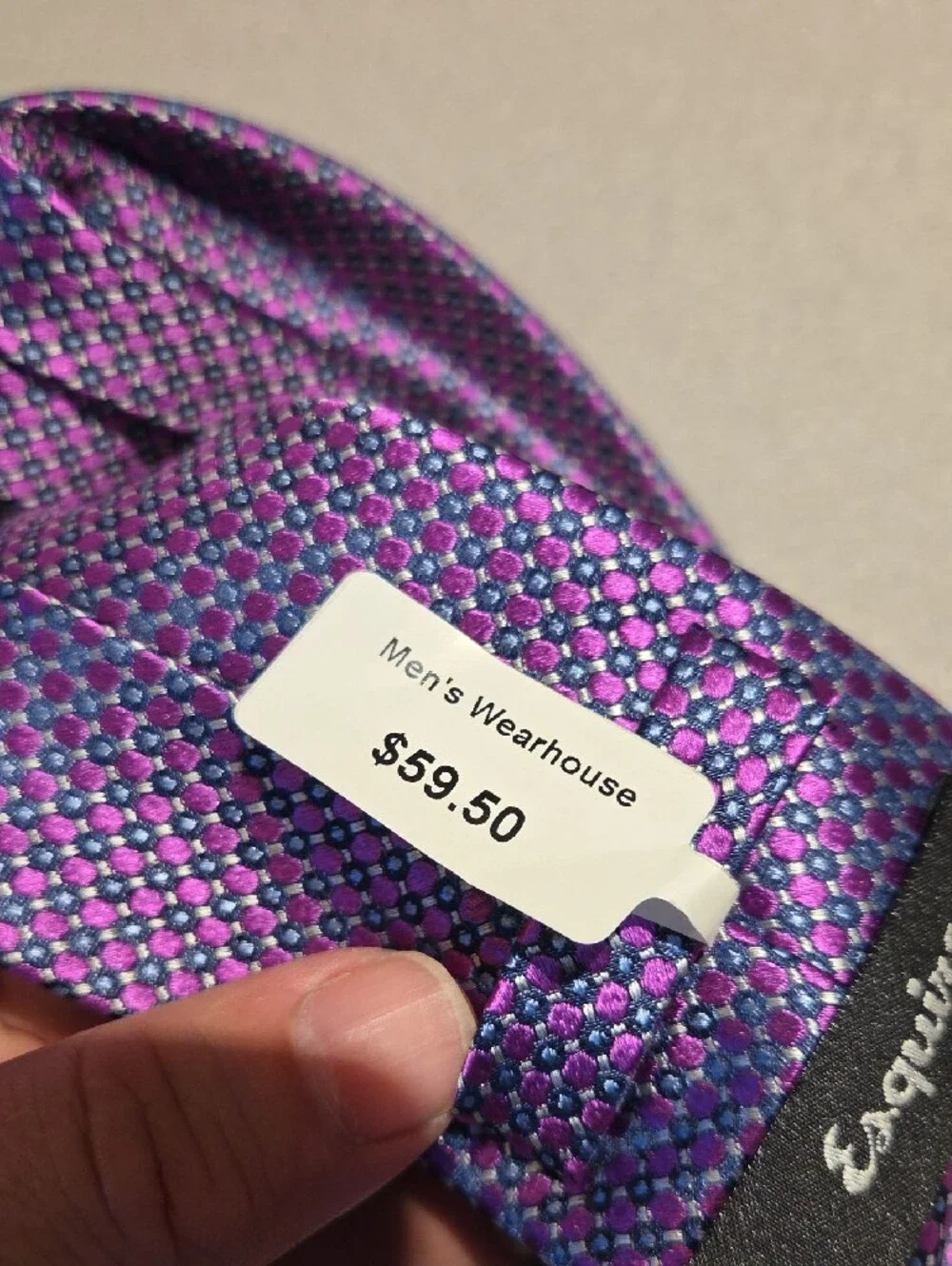 Elegant Purple Micro-Textured Men's Tie